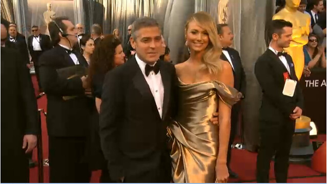 George Clooney e STACY KEIBLER sul Red Carpet