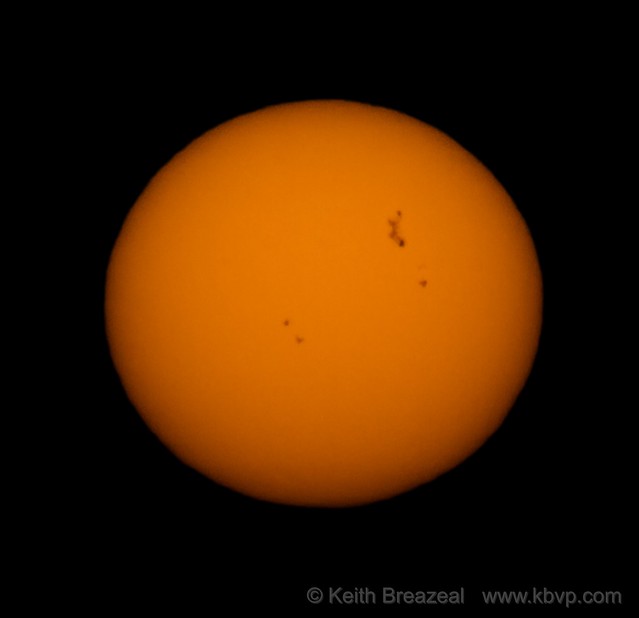 Sun and Sunspot 1429 / 7 March 2012 © Keith Breazeal