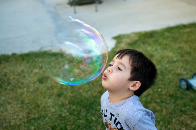 Bubbles - elias in the ACT of popping
