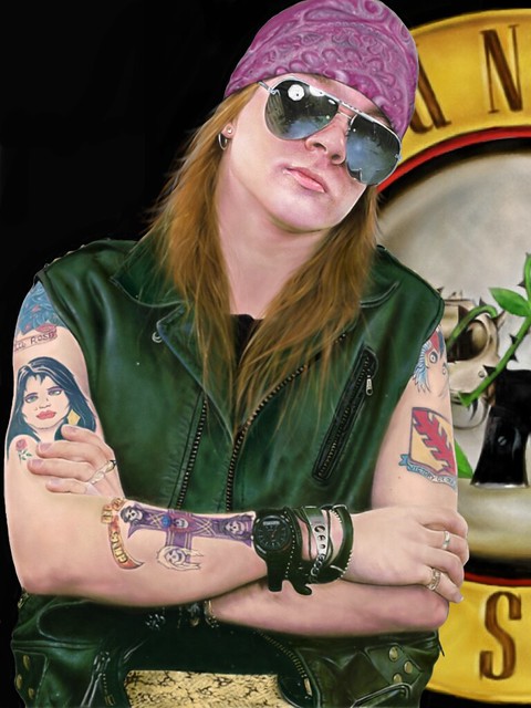 AXL ROSE completed ipad painting