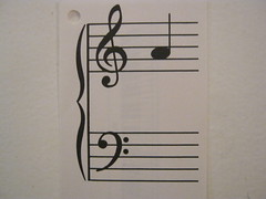 Treble clef music note A