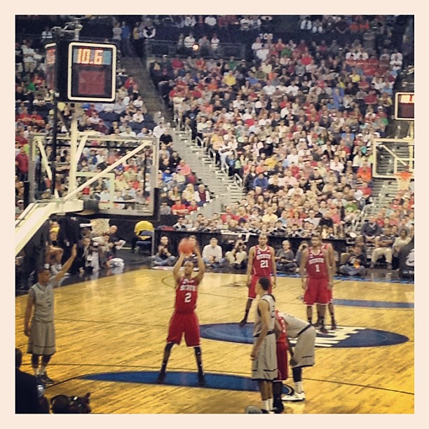 NC STATE vs Georgetown in NCAA Basketball Action in Columbus