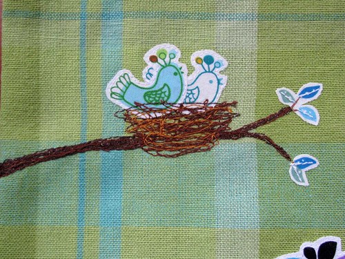 Bird Collage Tea Towel detail