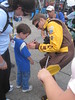 David Ragan signing autographs for NASCAR Dreams kids