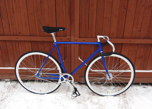 Classic Blue Silver Fobos Custom ©  CityCycle Shop / Workshop (Moscow)