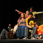 A group of students acting on stage