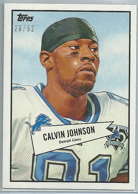 2010 Topps CALVIN JOHNSON throwback Tan Back #d 26/52