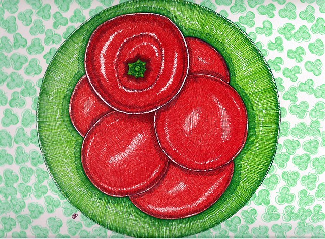 Tomatoes in Green Bowl