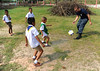 Cobra Gold 2012 - plays soccer with Thai boys while participating in a community service project