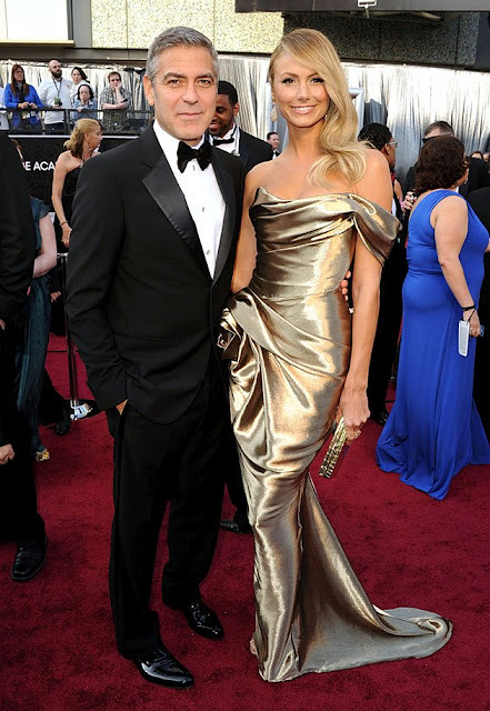 George Clooney in Armani and STACY KEIBLER in Marchesa