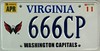 Washington Capitals License Plate (Virginia) Hockey NHL