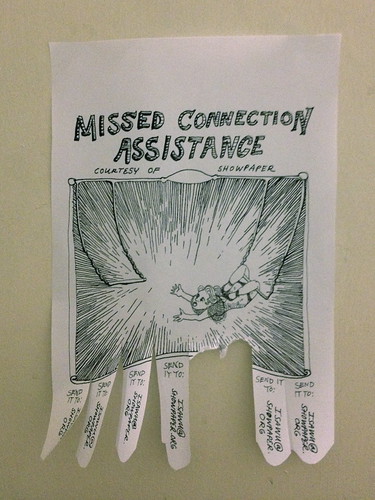 Showpaper Missed Connection Assistance ©  Jason Eppink