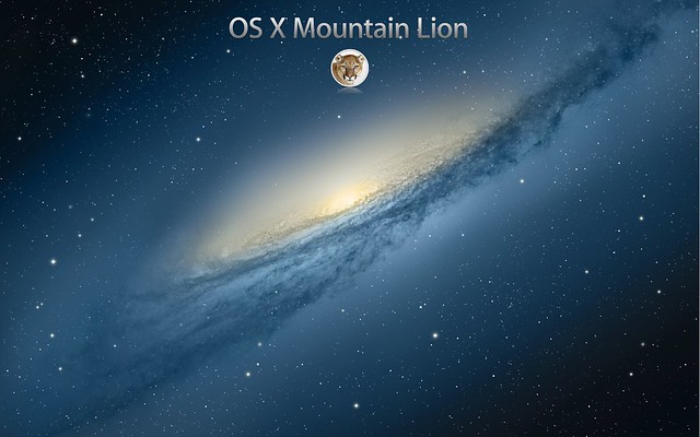 OSX MOUNTAIN LION Wallpaper with logo