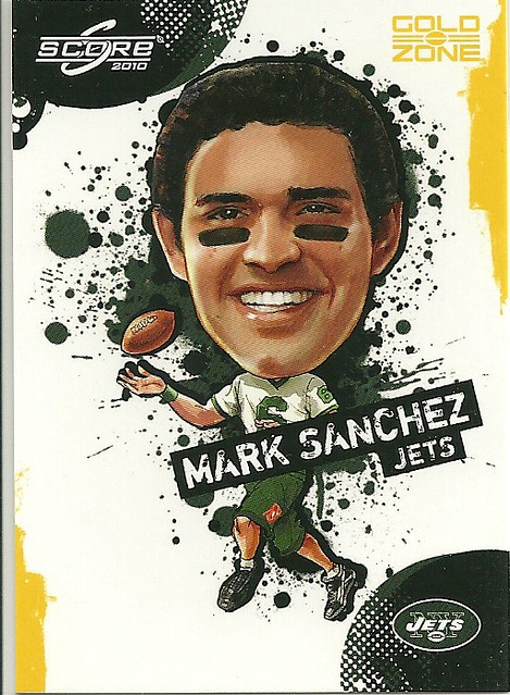 2010 Score MARK SANCHEZ Players Gold Zone #d 262/299