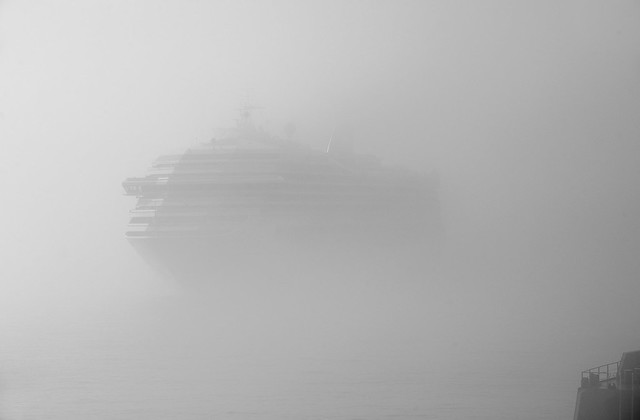 Passenger Ship in Fog