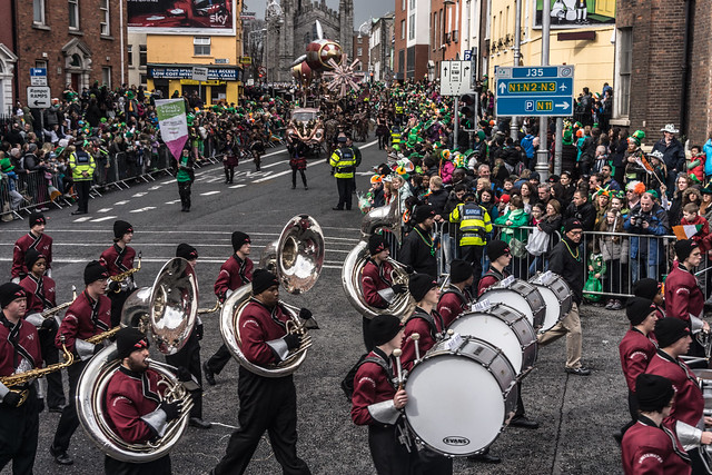 Wildcats Marching Band, Georgia (USA) Perform On St. Patricks Day In Dublin