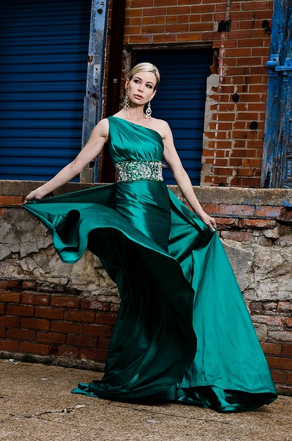 Shaune Stauffer models a custom Sherri Hill Gown, American Vogue, c. 2012