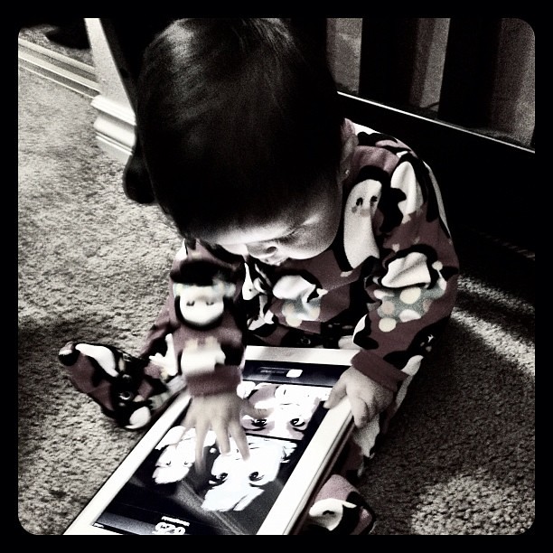 Not again! #geek #APPLE #babygirl #baby #geekgirl #iPad2