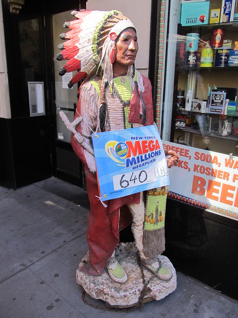 This cigar store indian knows all about tonights $640 million Mega Millions jackpot (03/30/12) (IMG_7429)