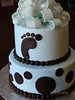 Brown and Light Blue Baby Shower