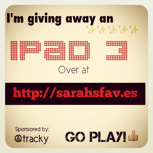 Its true. Im giving away the NEW #ipad over at http://sarahsfav.es. Hope you win!