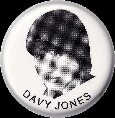 The MONKEES Davy Jones Pinback Button