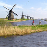 The famous Windmills of Kinderdijk