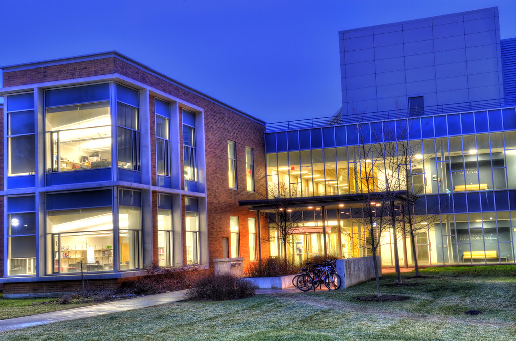 University of Michigan Computer Science & Engineering Building at dusk