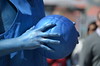 Living Statue - Hands and Basketball