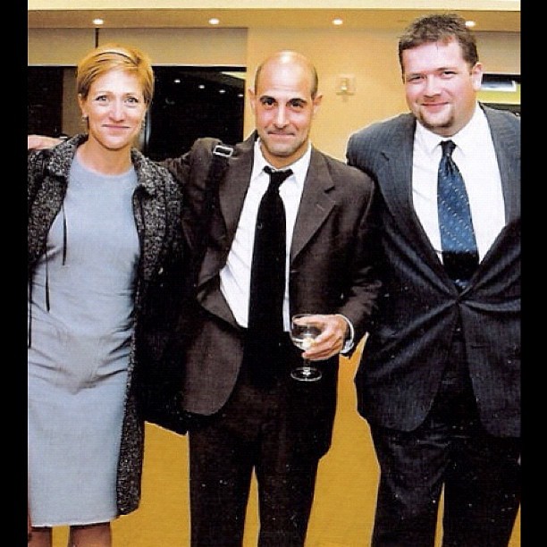 With fellow @PurchaseAlumni Edie Falco (NURSE JACKIE/Sopranos) & Stanley Tucci (Hunger Games) #throwbackthursday