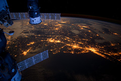 Atlantic Coast at Night (NASA, International S...