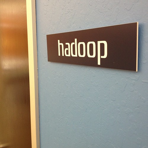 I love startups that name their conference rooms Hadoop. I am at @cloudera thinking about big data.