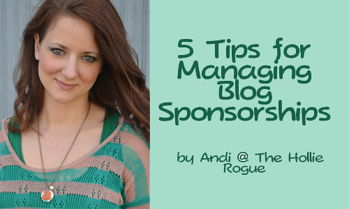 managing blog sponsorships button