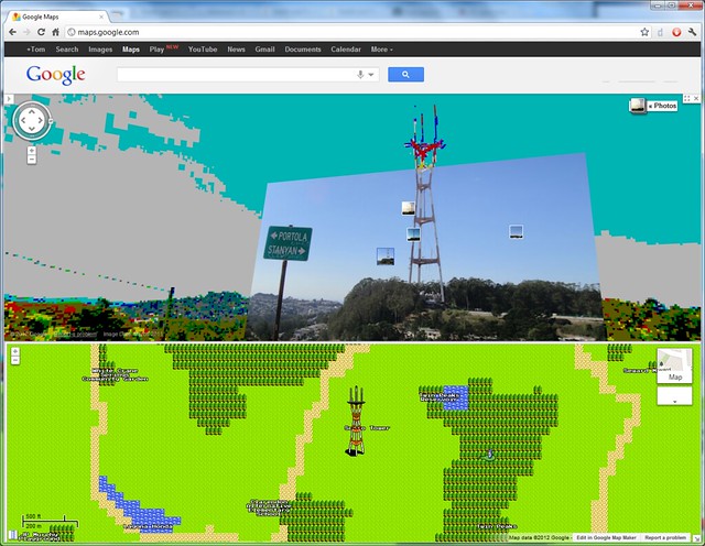 Sutro Tower: Google Maps April Fools 2012