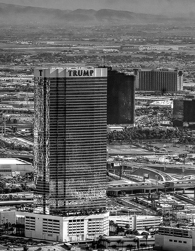 Trump tower from the Stratosphere