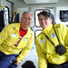 Coach Tim and I in the relay participant bus going to be dropped off by tackeyist