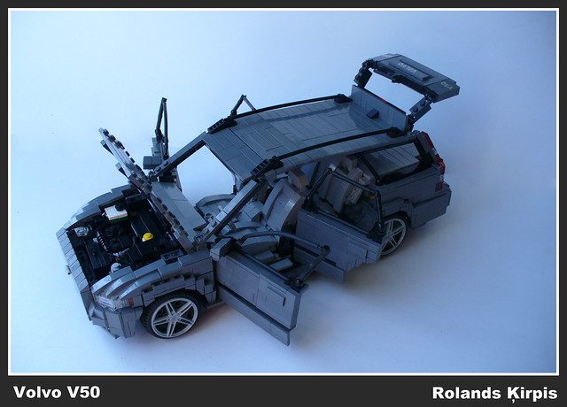 volvo v50 custom lego model moc wan wagon car dark grey universal
