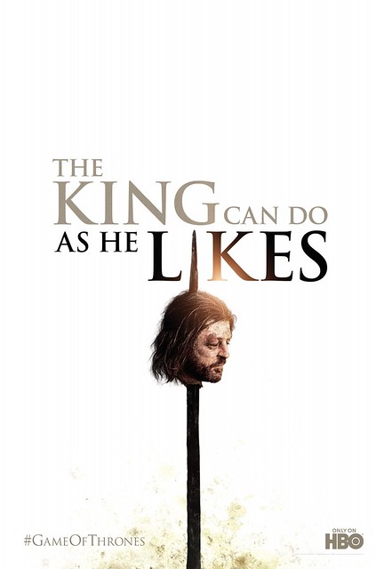 GAME OF THRONES SEASON 2 Teaser Television Poster - The King Can Do As He Likes