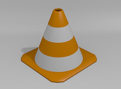 VLC icon made with Blender