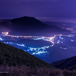 Foggy Mountain under twilight 藍色微光七星