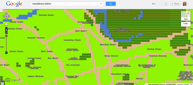 Google Map of MaryLOLbone in 8-bit colour