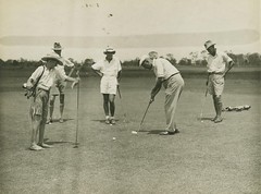 Golfing group on the green, Brisbane