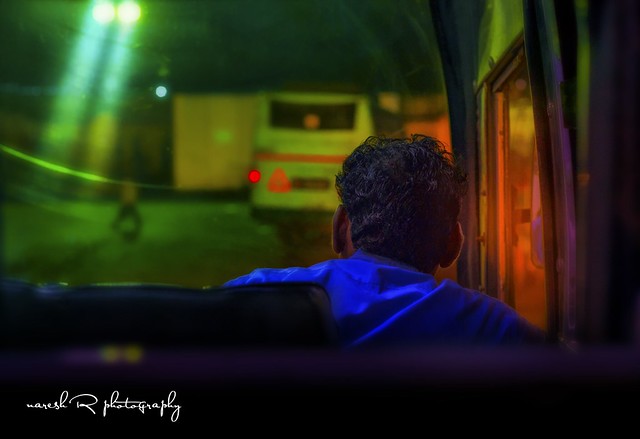 Colourful dream of a bus driver