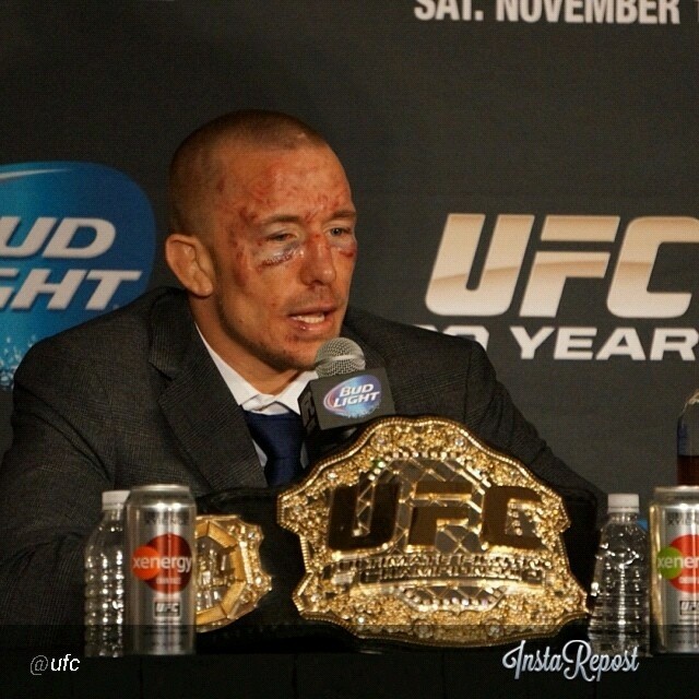 And still the @ufc #welterweightchampion of the world George "Rush" St.Pierre