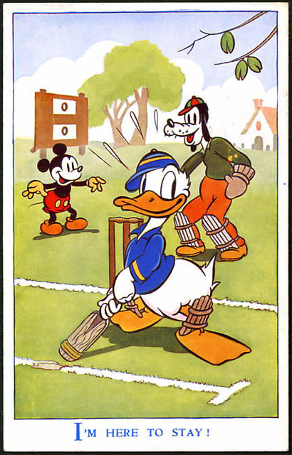 A disney cricket postcard - Cricinfo was bought by Disney-owned ESPN in 2007