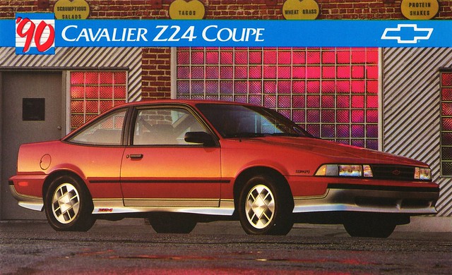 chevrolet postcard cavalier coupe 1990 z24