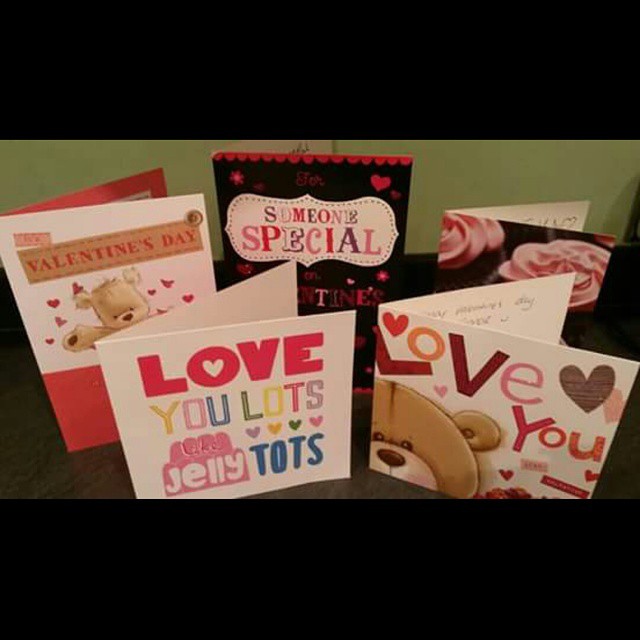 5 cards for Mr Popular today plus lots of sweets and goodies. Connor is very pleased with himself lol. Happy #valentines alentines everyone, hope youve all been spoilt ;) xx #help #helping #raiseawareness #support #cure #duchenne #duchennemusculardystrop