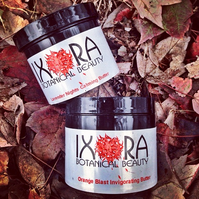 Wake up refreshed with our Orange Blast Invigorating Butter, then sleep peacefully our Lavender Nights Calming Butter. Today, for Small Business Saturday, take 25% off when you spend $50 or more using the code "SBS25" #IxoraBB #ShopSmall #Skincare