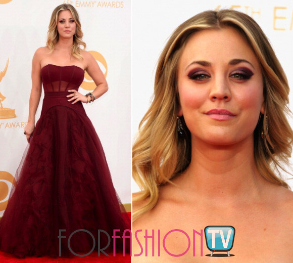 Kaley Cuoco BANGS BIG On The Red Carpet @ Emmy Awards 2013