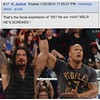 #therock raising the arm of his fam #romanreigns after Roman won the #royalrumble last night. Great comment by this #gamefaqs poster. #wwe #wrestling #wwenetwork #999 #lol